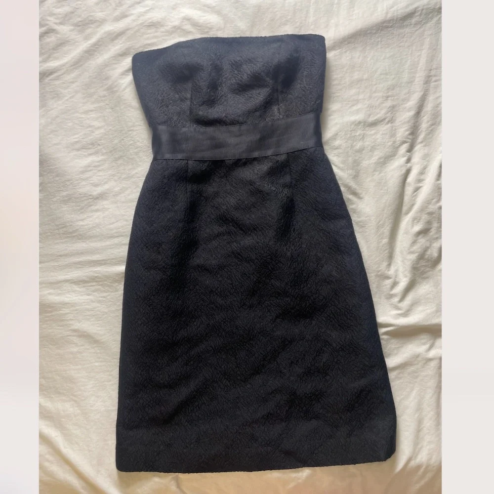 LBD Bow Strapless Chic Party Classy Modern Classic Baby Glam Tube Hip Mini Dress